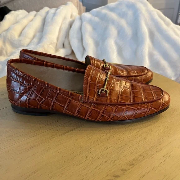 Sam Edelman Women’s Loraine Bit Loafer - Cognac Croc Leather - Size 9 - Picture 2 of 10